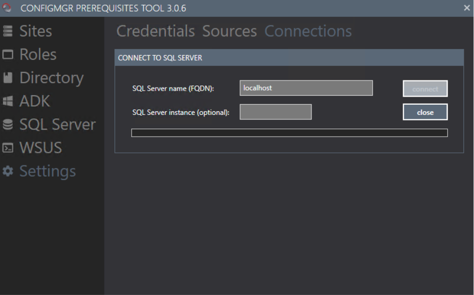Installing SQL - ConfigMgr Prereqs Tool SQL