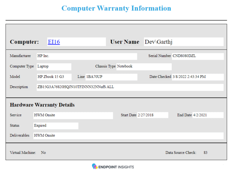 Garantieinformationen für Computer – HP ZBook