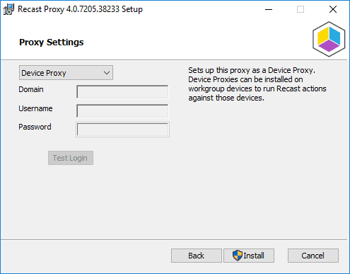 Proxy Settings - Device Proxy