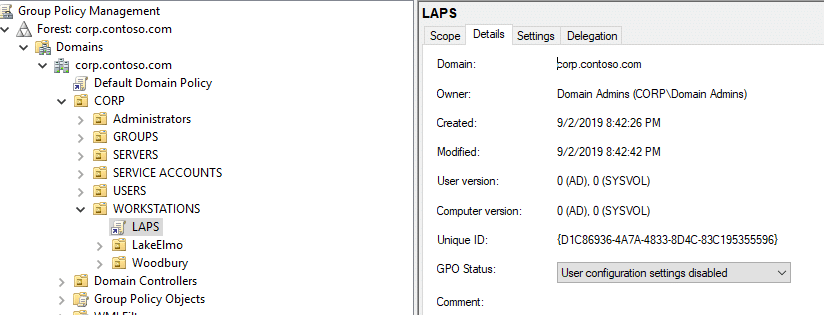 Launch Group Policy and create your LAPS Policy