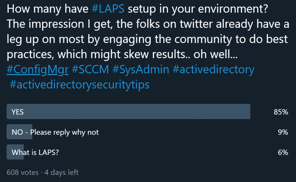 LAPS Twitter Survey