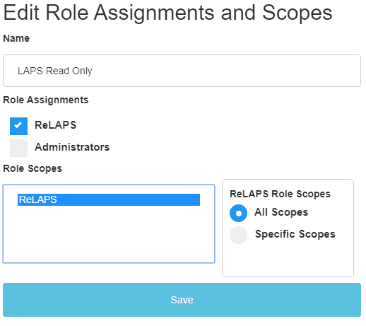 Edit Role Assignments and Scope