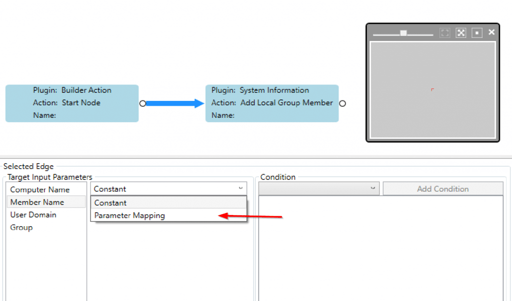 Map input parameters