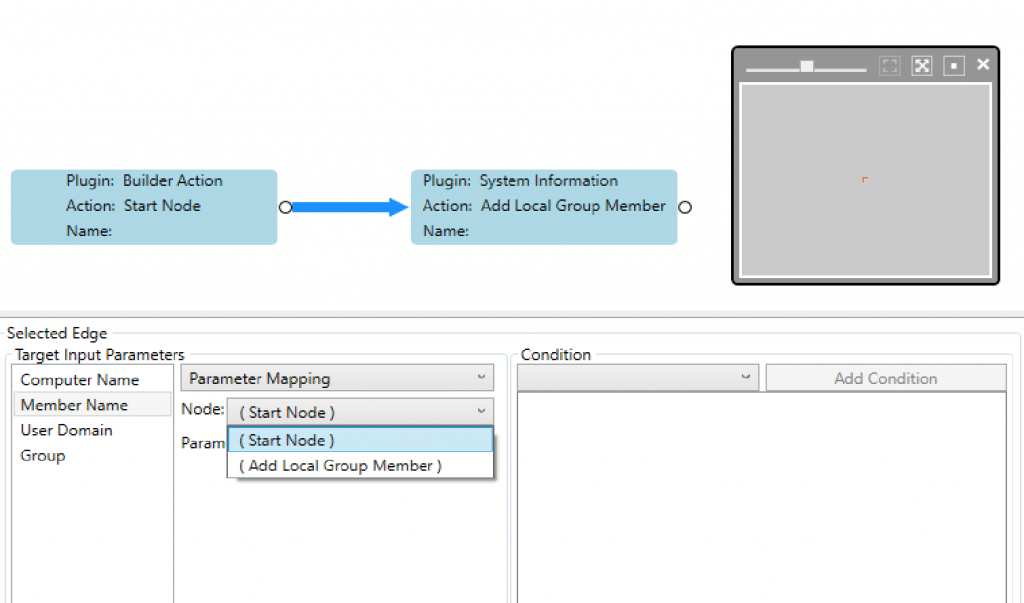 Choose the Node that has the Parameters Available (Start Node)