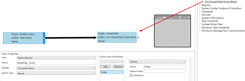 Using a PowerShell Script as an Action