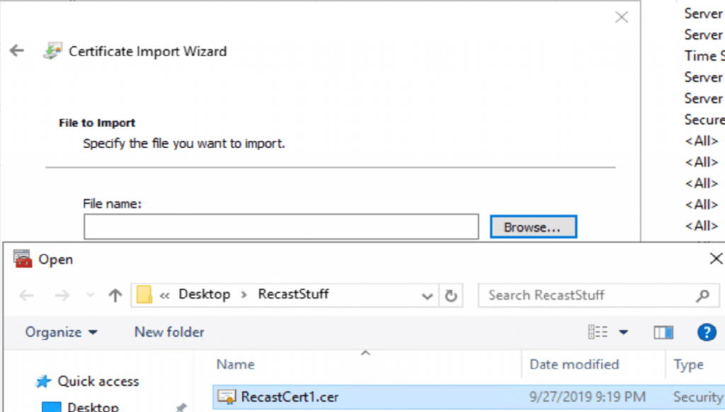 Certificate Import Wizard