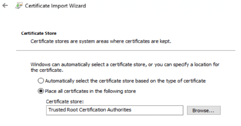 Certificate Import Wizard