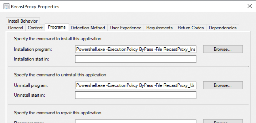 Recast Proxy Properties