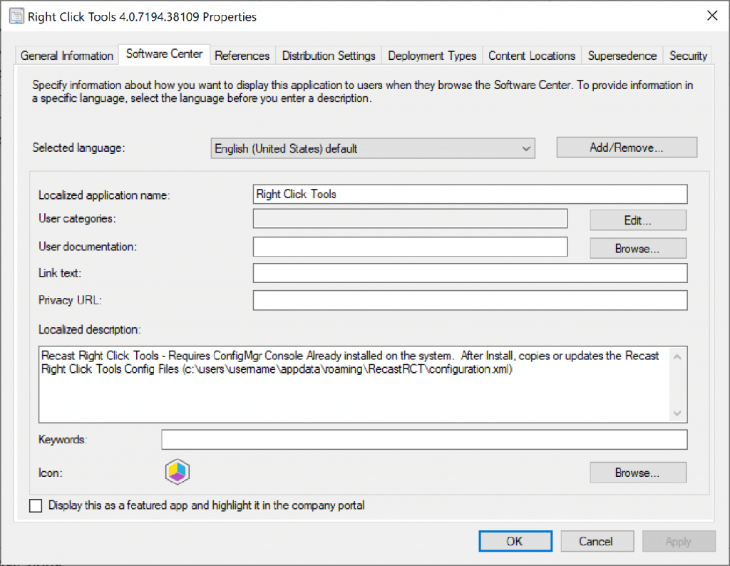 Silent Installation - ConfigMgr App Model