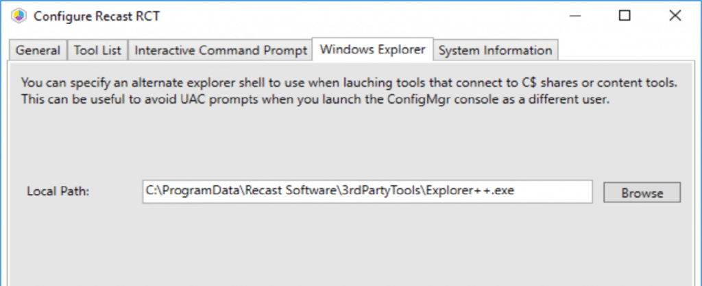 Configure Recast Right Click Tools