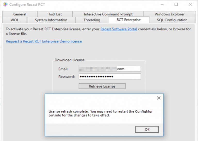 Licence file
