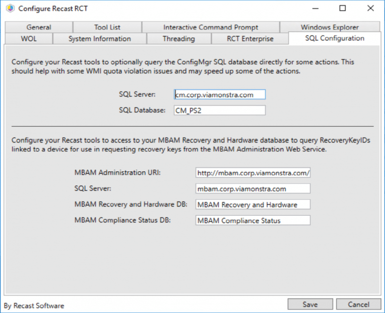 Install Right Click Tools Enterprise - SQL Configuration