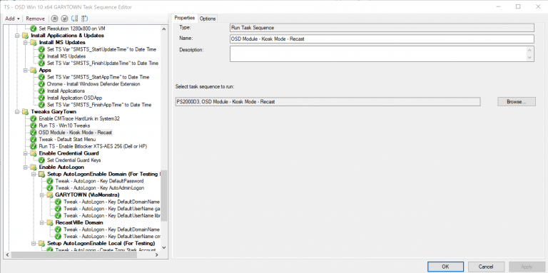 Add Module Task Sequence as a sub task