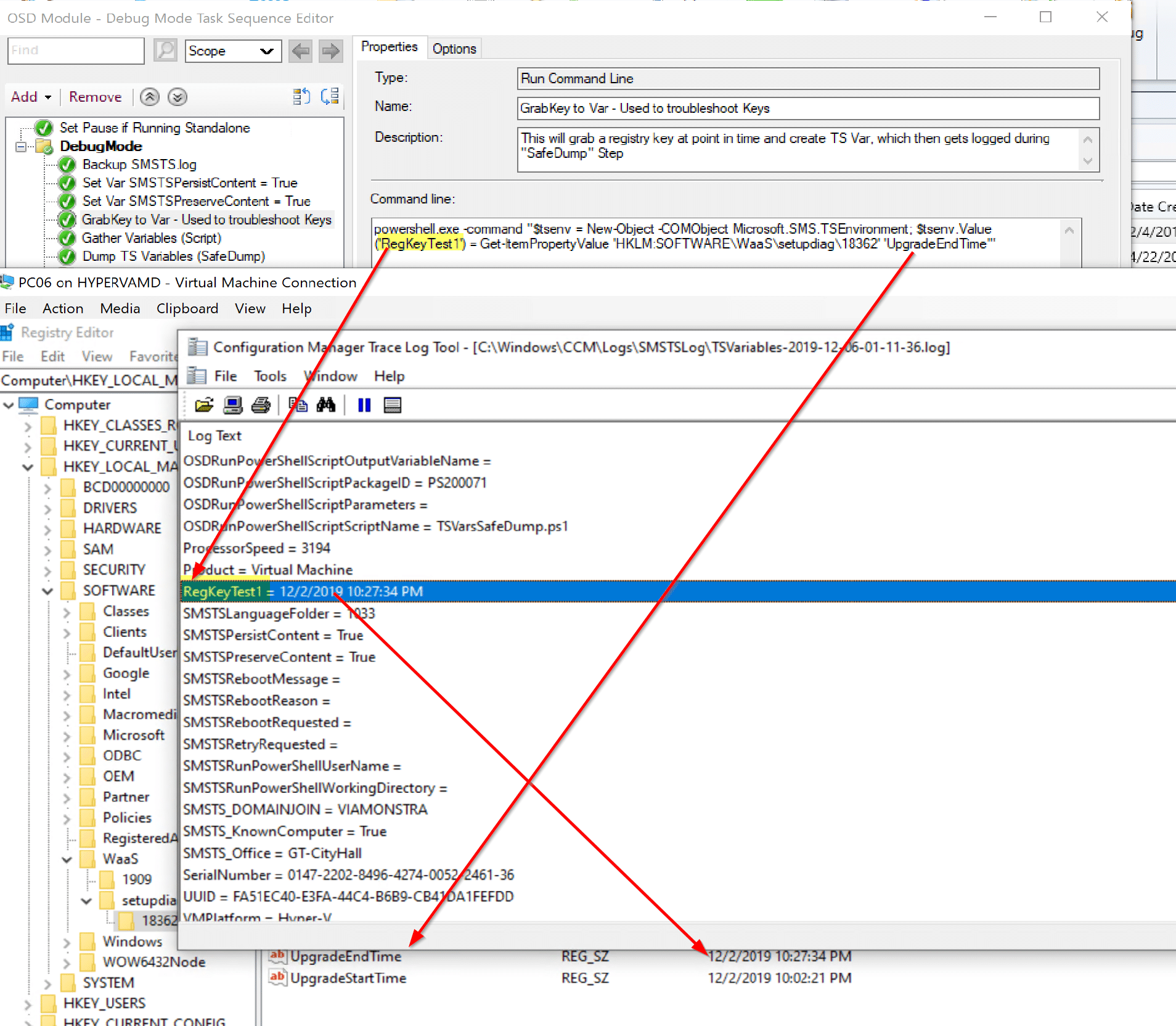 This step grabs the Value of a Specific Key and places it in a TS Variable