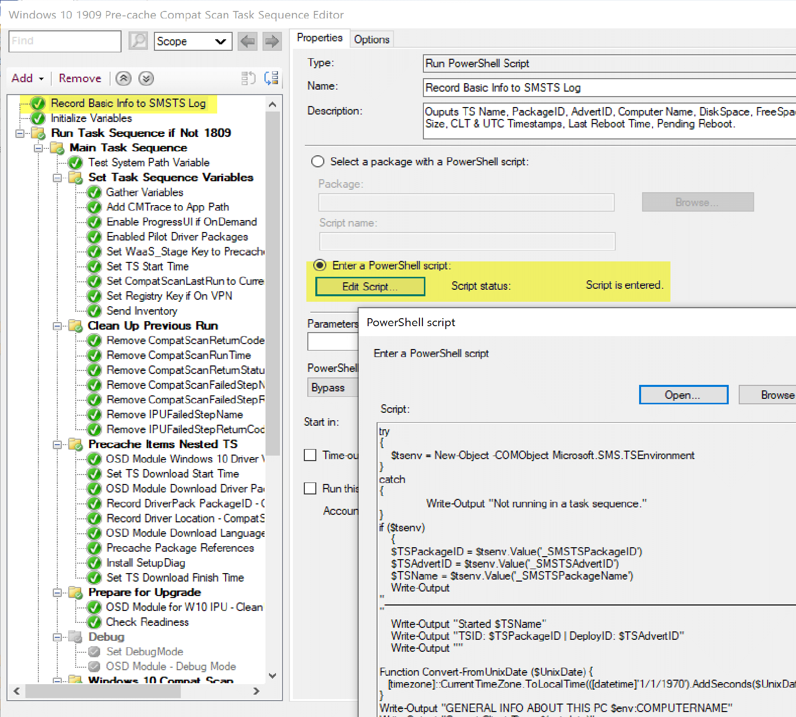 Run PowerShell Script Step
