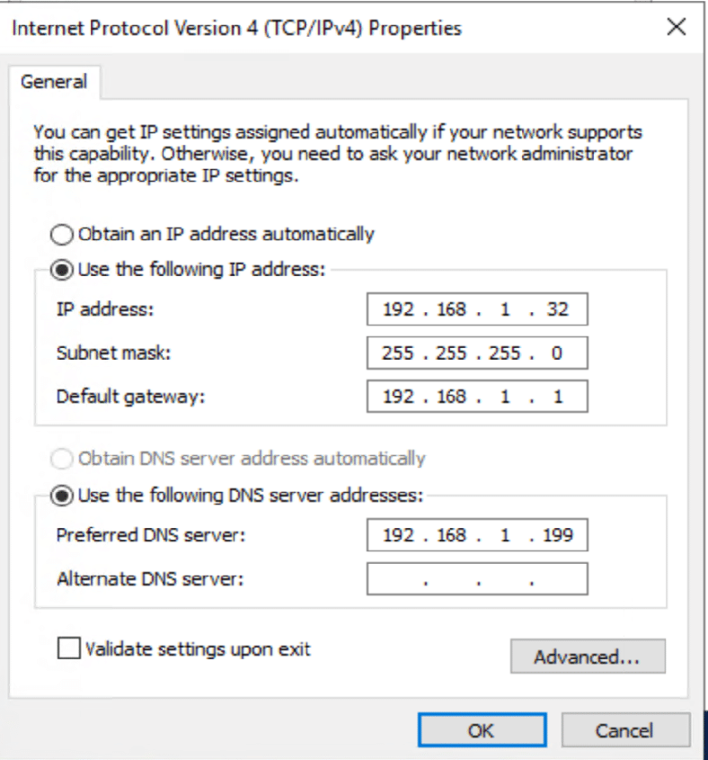 Settings are applied to the Network adapter after OSD is complete