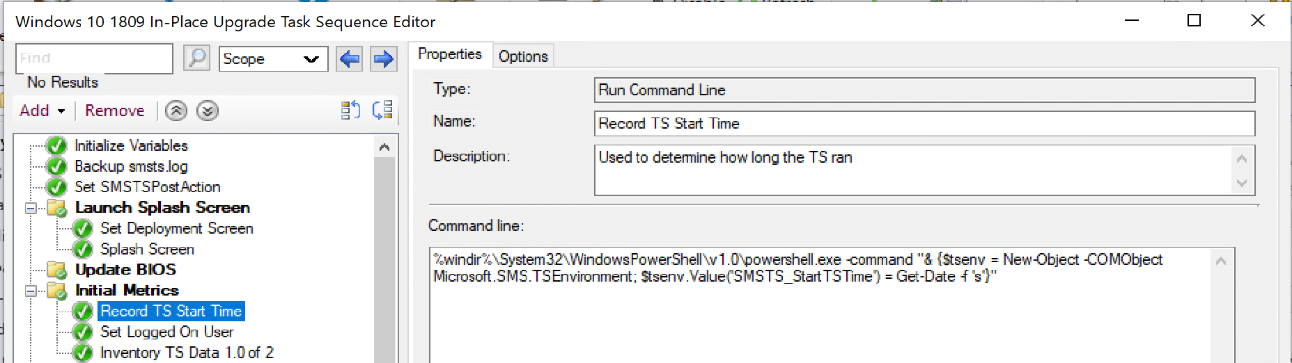 The "old days" of using PowerShell in the Task Sequence