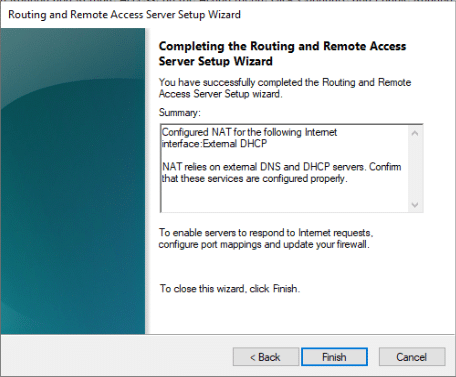 Asistente para la configuración del servidor de enrutamiento y acceso remoto