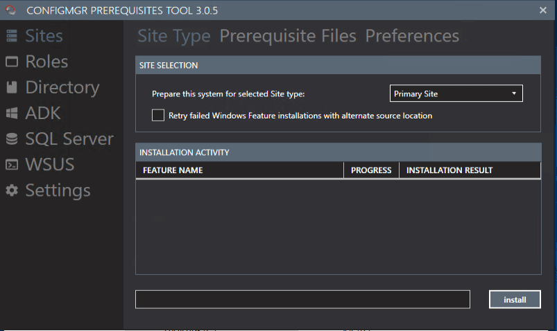 ConfigMgr Prerequisite Tools