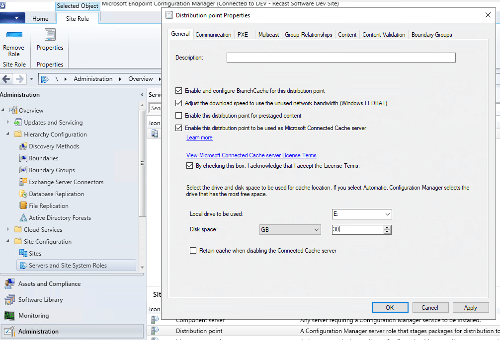 Distribution Point Properties