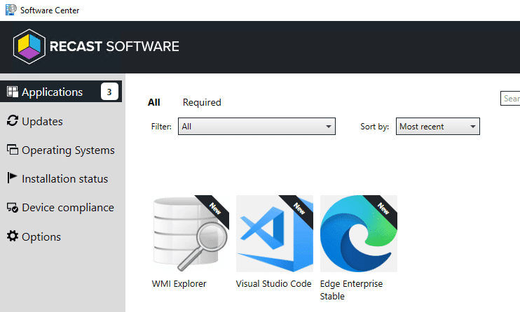 Software Center User COllections