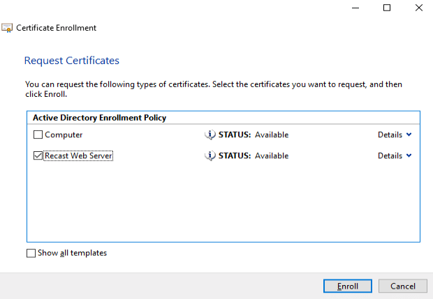 Certificate Enrollment