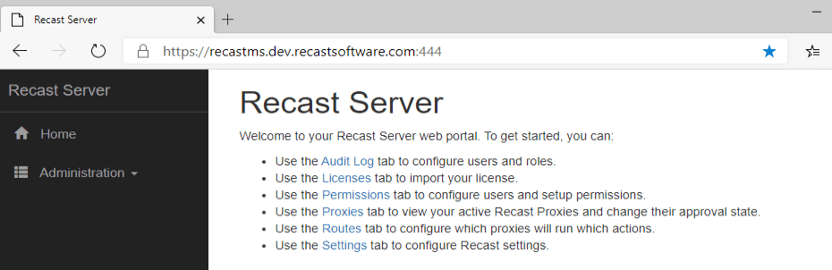 Recast Server