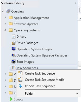 Create OSD Task sequence