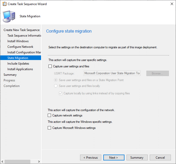 Create Task sequence Wizard State Migration