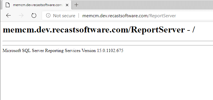 MEMCM SQL Server Reporting Services