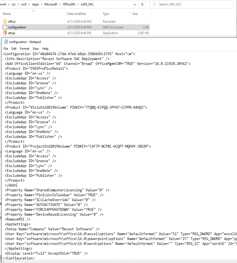 Office 365 XML File