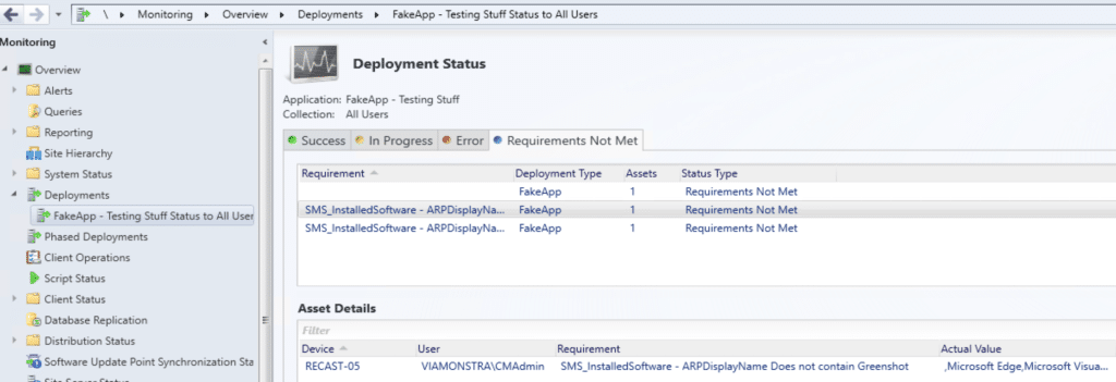 ConfigMgr Global Conditions - Deployment Status
