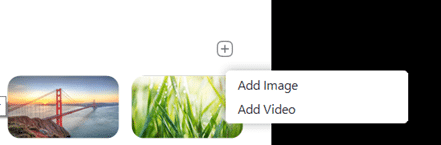 Zoom - Adicionar imagem ou vídeo
