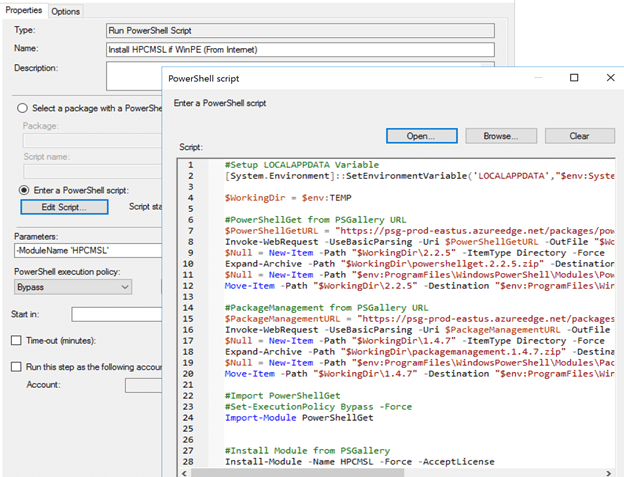 Enable PSGallery in a ConfigMgr Task Sequence - PowerShell Script