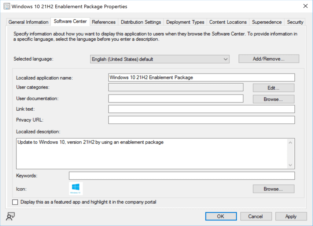 Software Center Tab