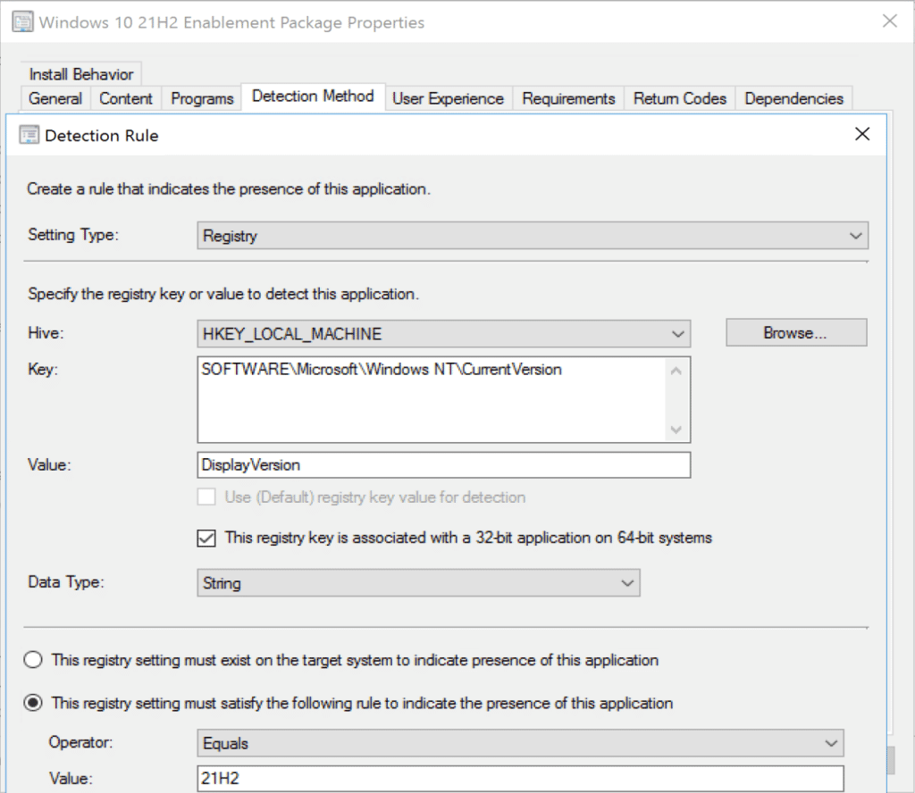 Detection Method Tab