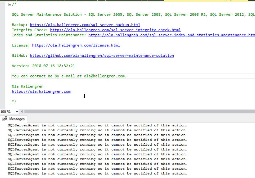 SQLServerAgent is Not Currently Running Message