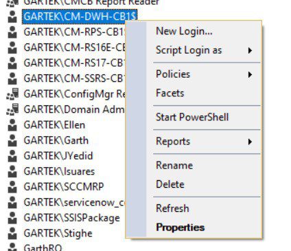 Add Tables to the ConfigMgr Data Warehouse - Data Warehouse Server Properties