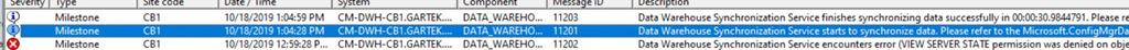 Add Tables to the ConfigMgr Data Warehouse - Status Messages