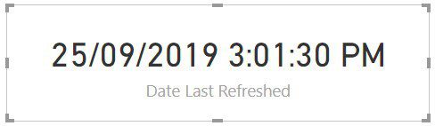 Add the Last Refreshed Date and Time - Card