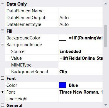 Dynamic Image - Properties Window Dynamic Image - Properties Window