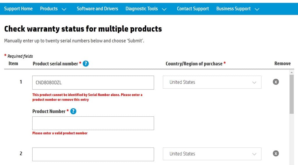 hp serial number lookup