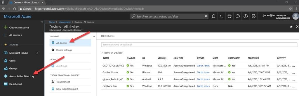 Remove Intune - AAD - All Devices