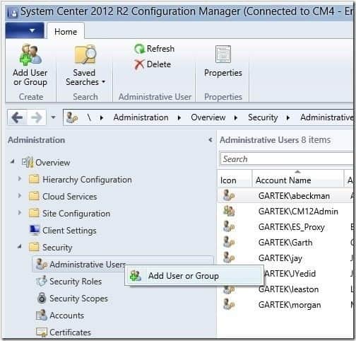 SCCM Report Reader AD Security Group - Add User or Group