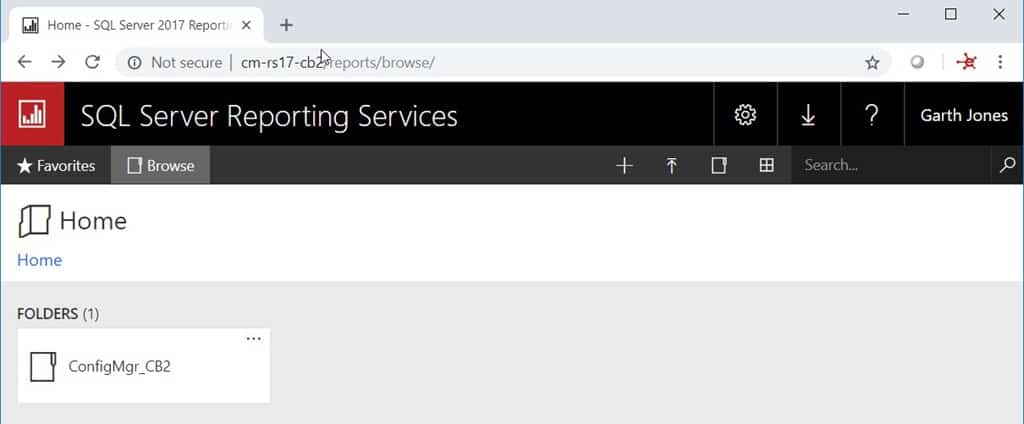 SCCM Reporting Services Point - SQL Server Reporting Services Web Page