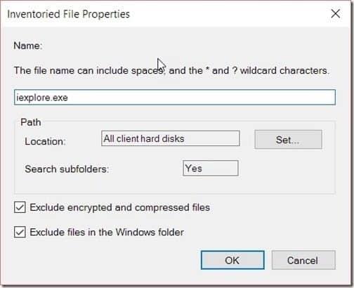 SCCM Software Inventory - Inventaried File Properties