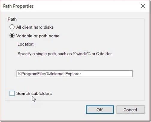 SCCM Software Inventory - Path Properties SCCM Software Inventory - Path Properties