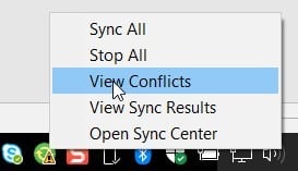 Windows 10 Offline Files - Sync Conflicts - View Conflicts