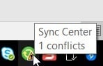 Windows 10 Offline -tiedostot - Synkronointiristiriidat