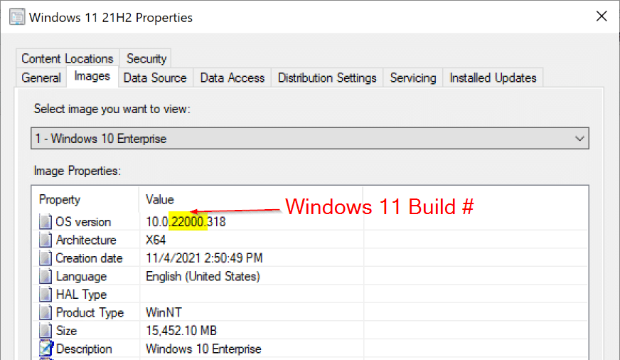 Initial Review of Windows 11 - Build Number Version